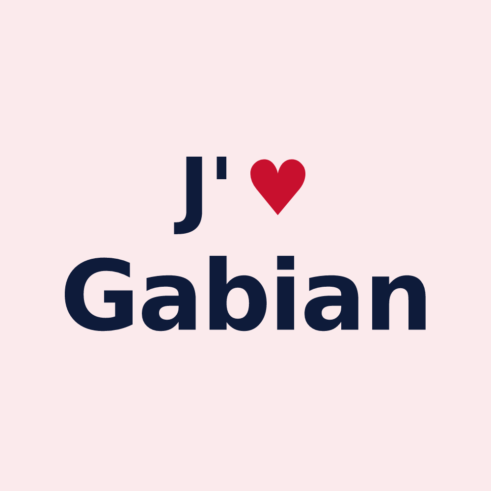 Magnet personnalisé Gabian — design « J'aime Gabian » imprimé sur le magnet