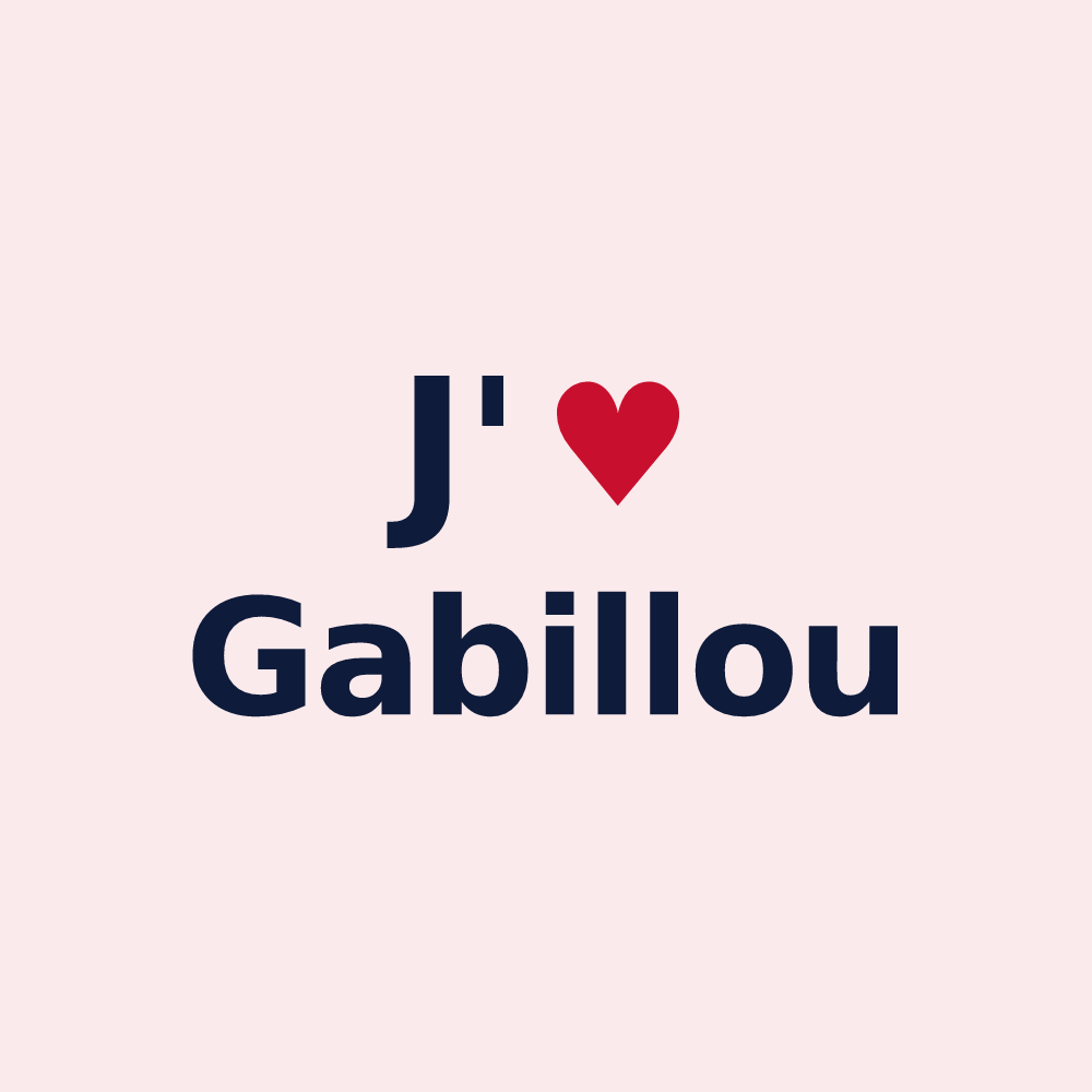 Magnet personnalisé Gabillou — design J'aime Gabillou