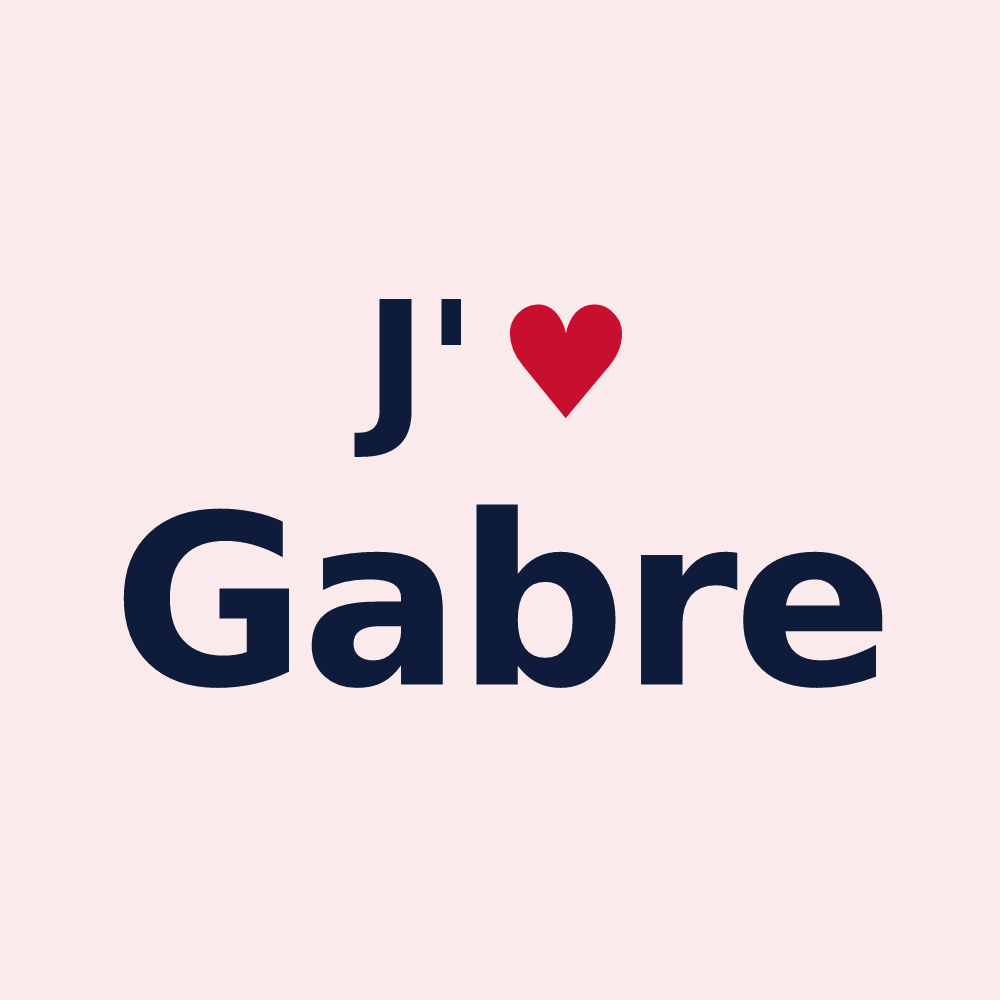 Magnet personnalisé Gabre — design J'aime Gabre