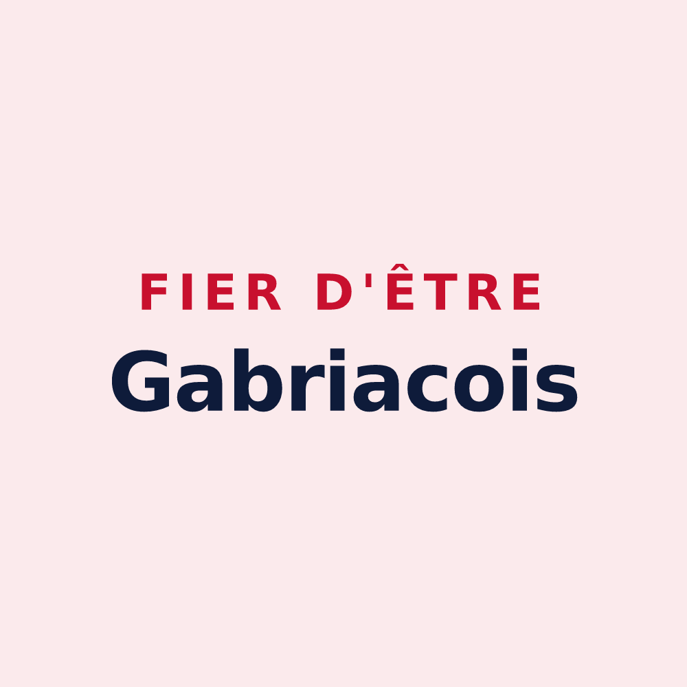 Magnet « Fier d'être Gabriacois » — design pour Gabriac