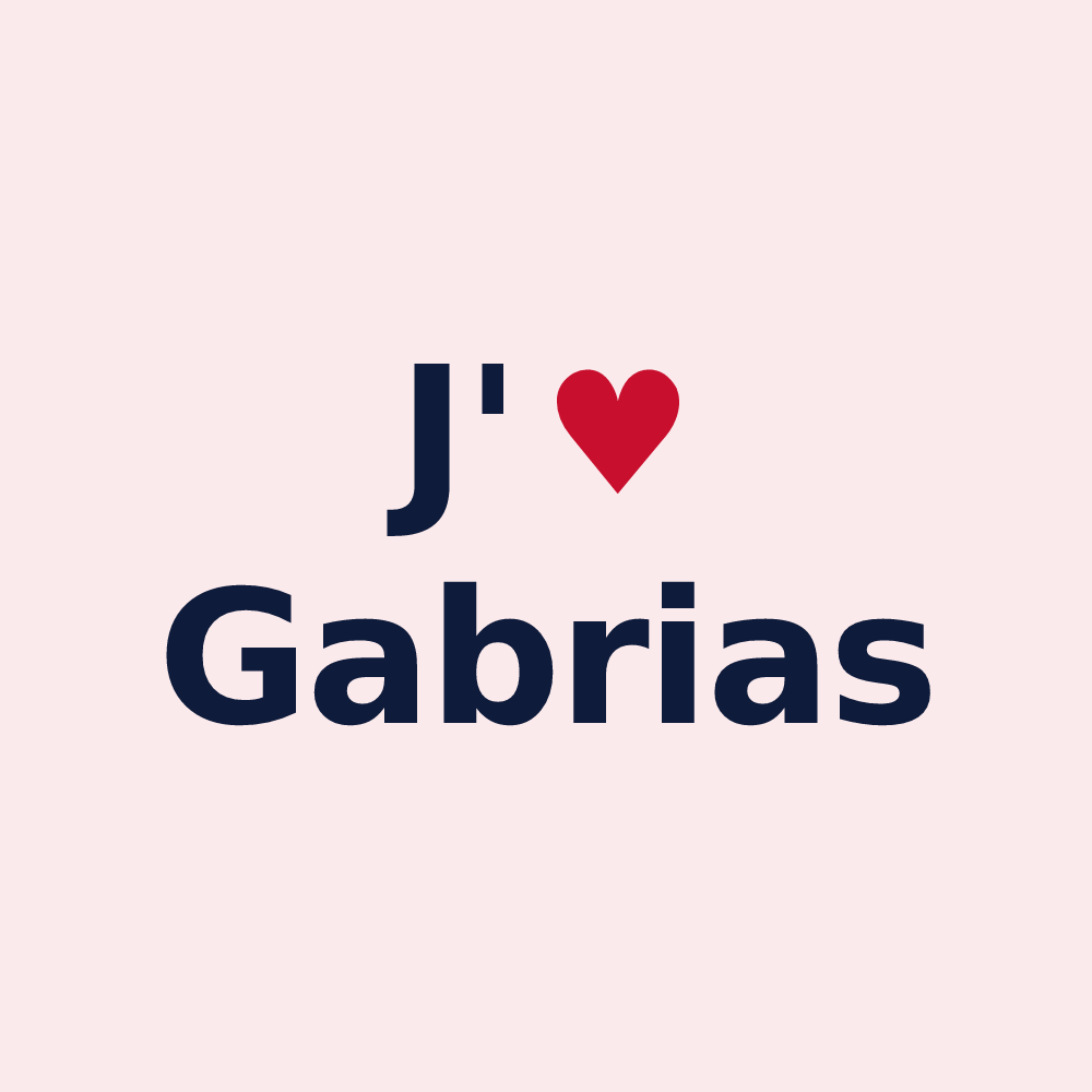 Magnet personnalisé Gabrias — design J'aime Gabrias
