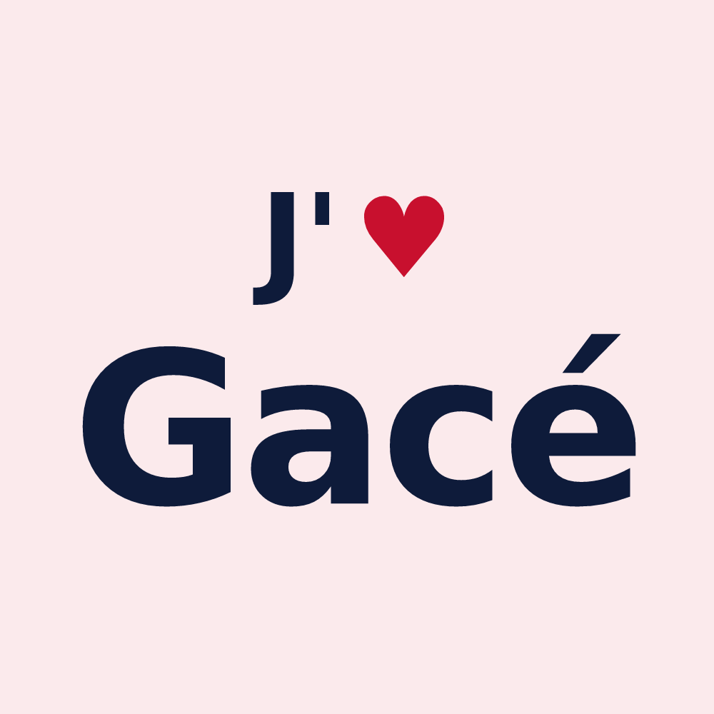Magnet personnalisé Gacé — design « J'aime Gacé » imprimé sur le magnet