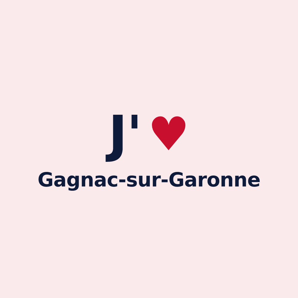 Magnet personnalisé Gagnac-sur-Garonne — design J'aime Gagnac-sur-Garonne