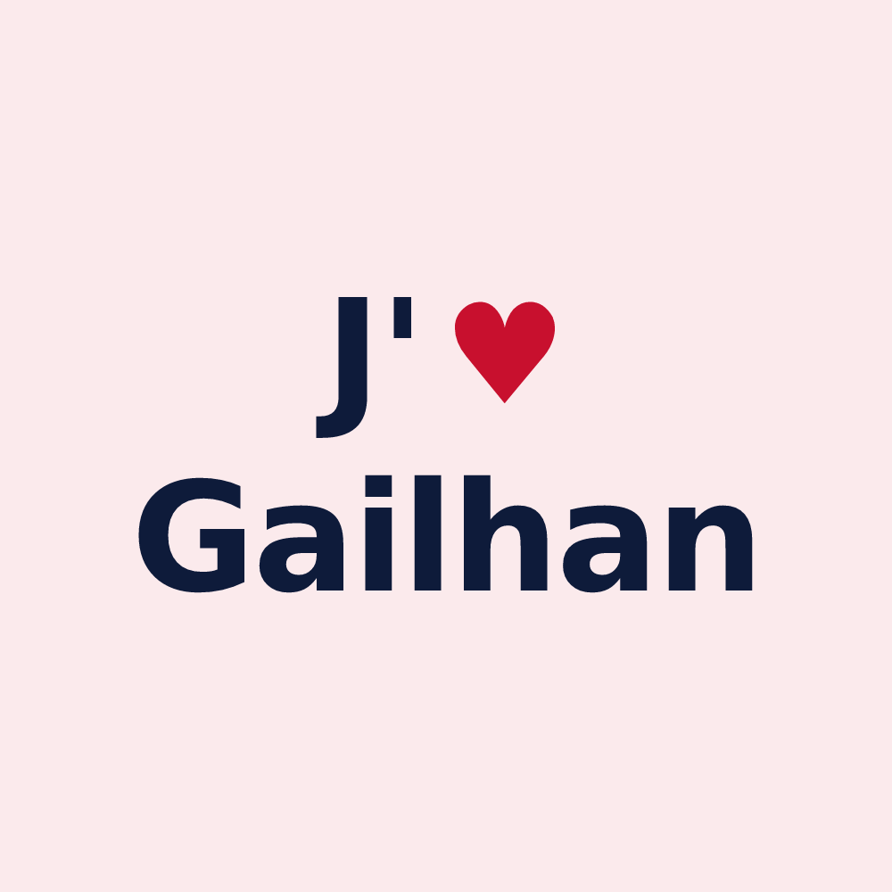 Magnet personnalisé Gailhan — design J'aime Gailhan