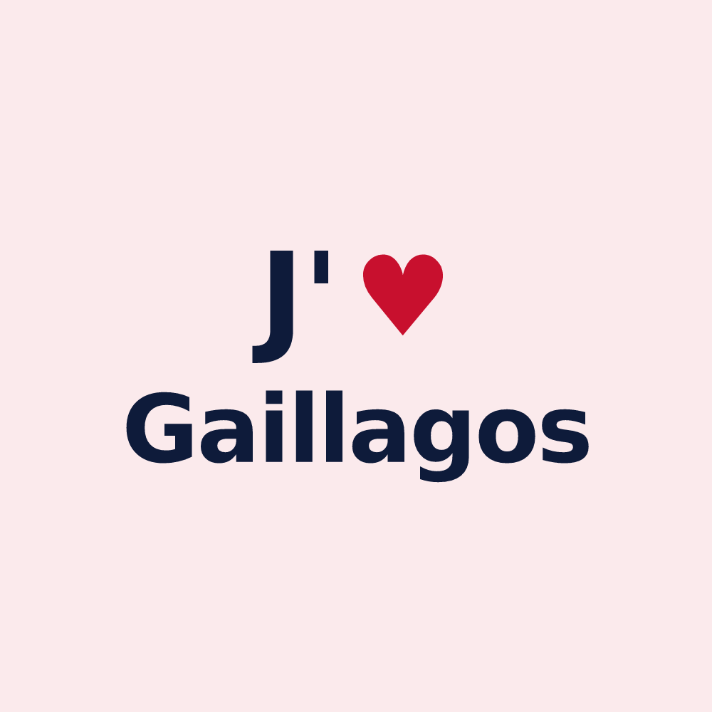 Magnet personnalisé Gaillagos — design J'aime Gaillagos