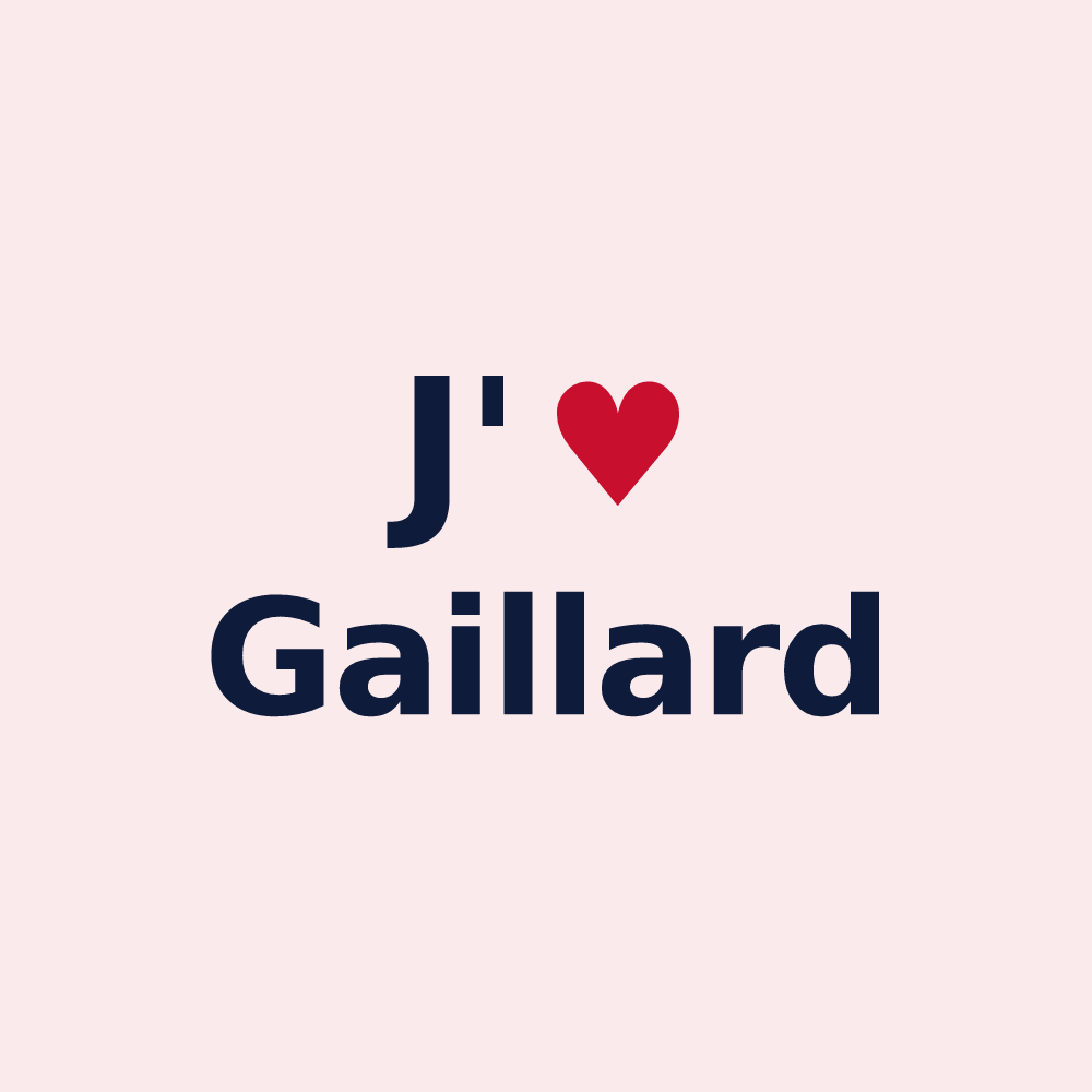Magnet personnalisé Gaillard — design J'aime Gaillard