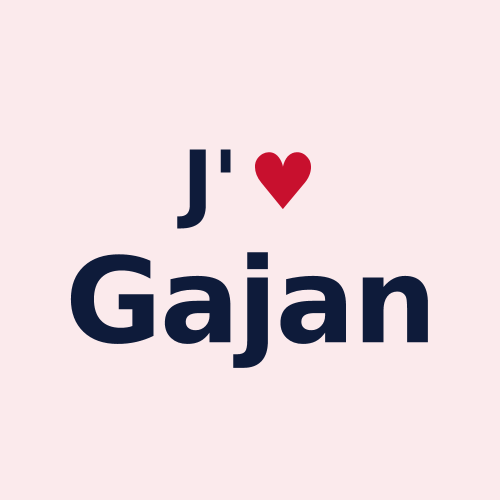 Magnet personnalisé Gajan — design J'aime Gajan