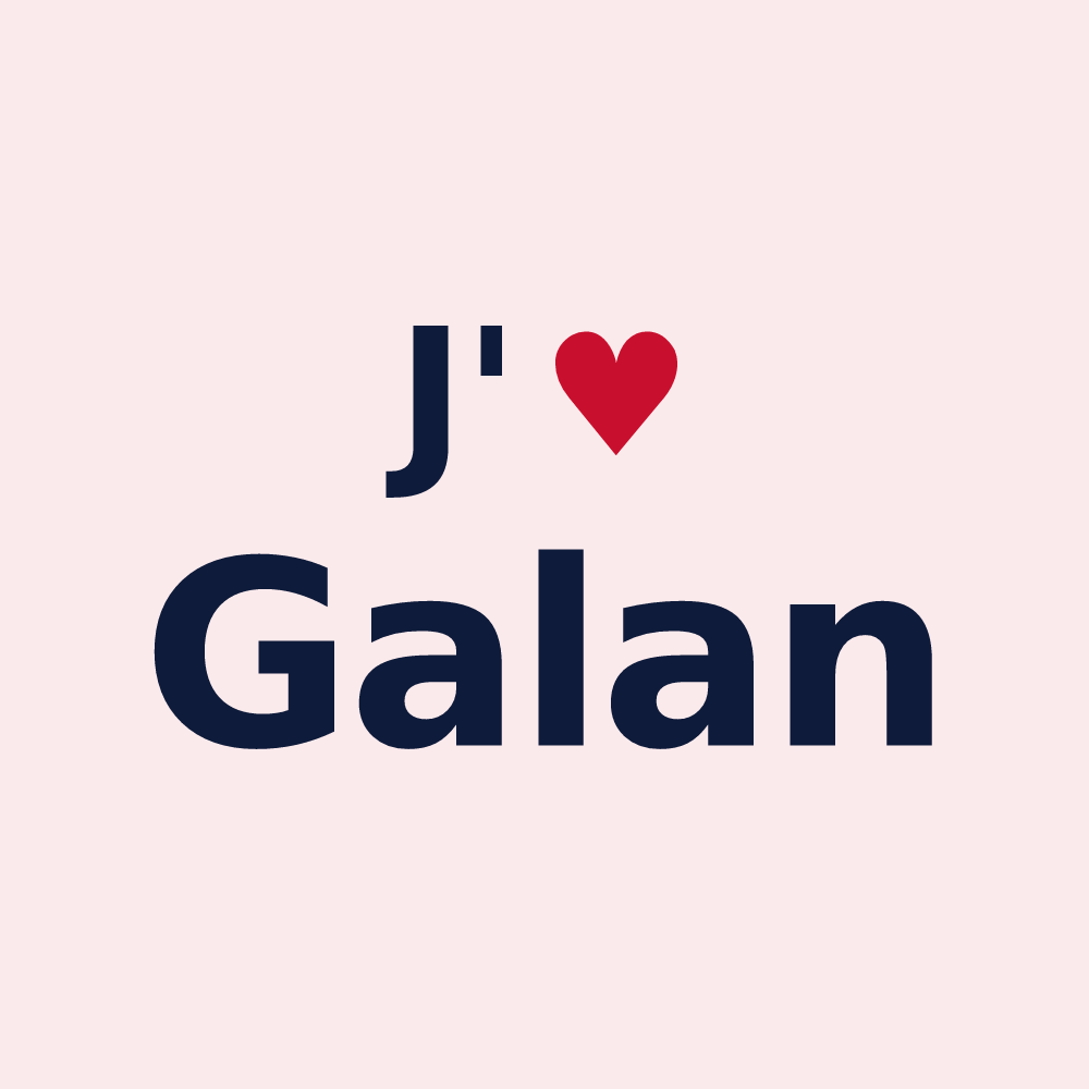 Magnet personnalisé Galan — design J'aime Galan