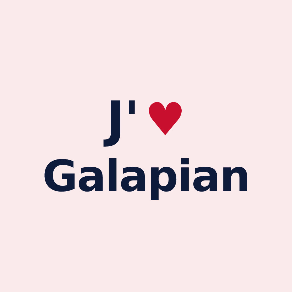 Magnet personnalisé Galapian — design J'aime Galapian