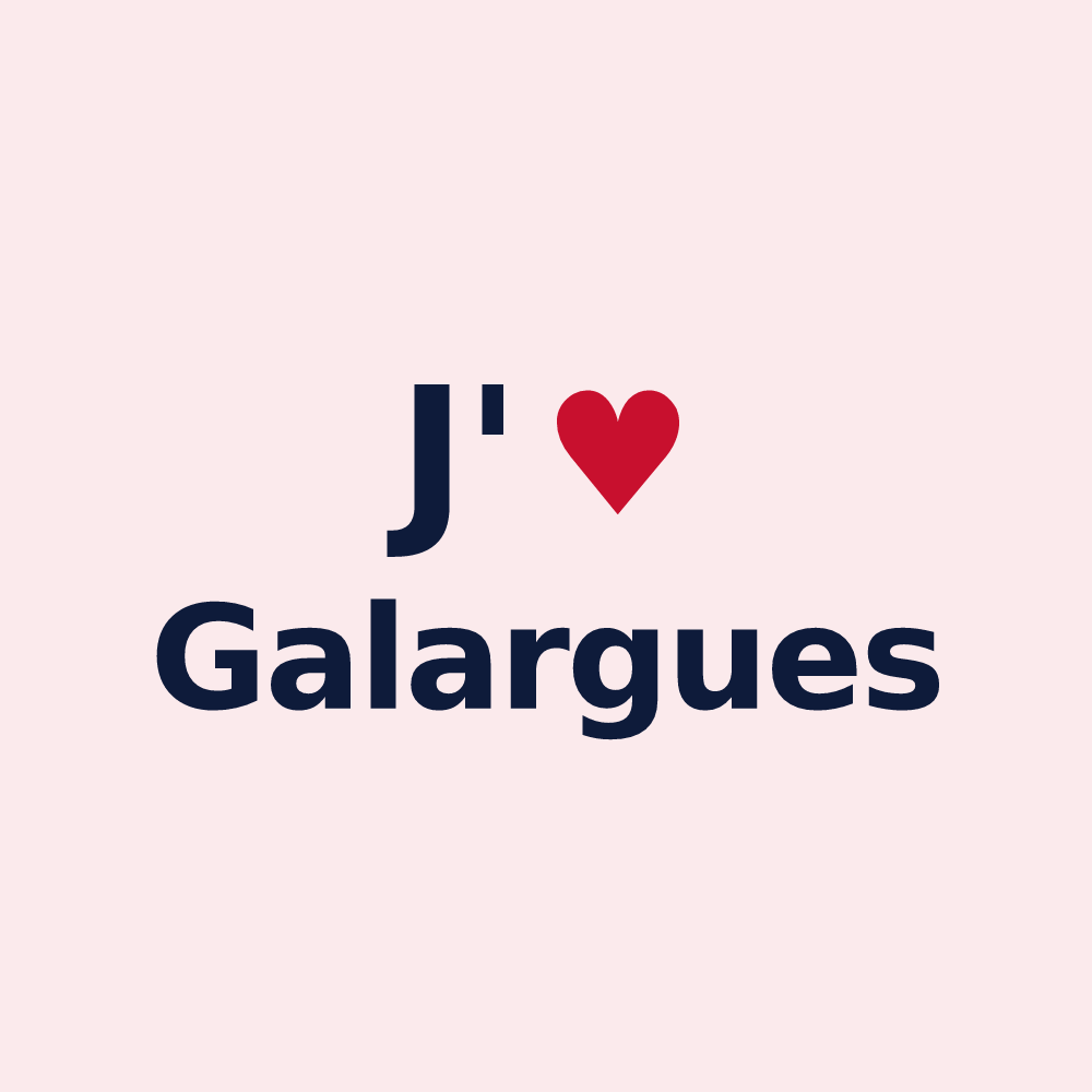 Magnet personnalisé Galargues — design J'aime Galargues