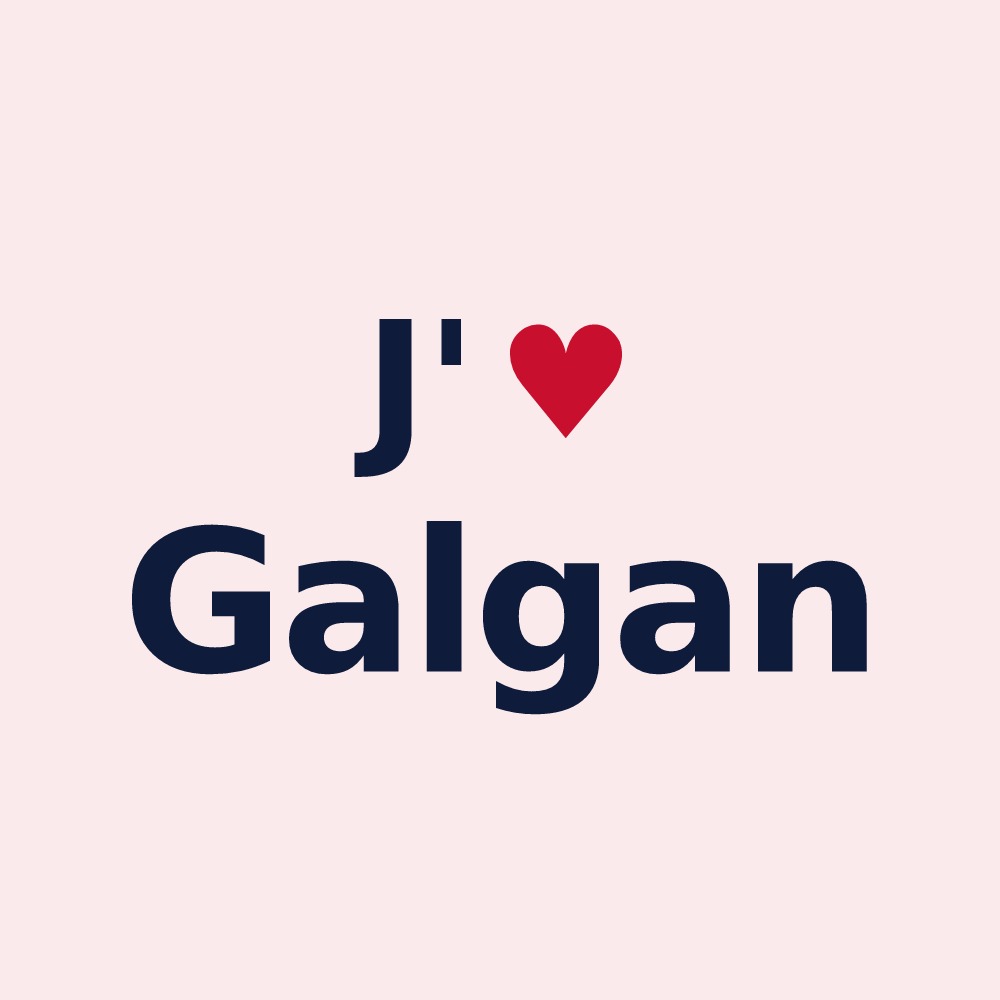 Magnet personnalisé Galgan — design J'aime Galgan