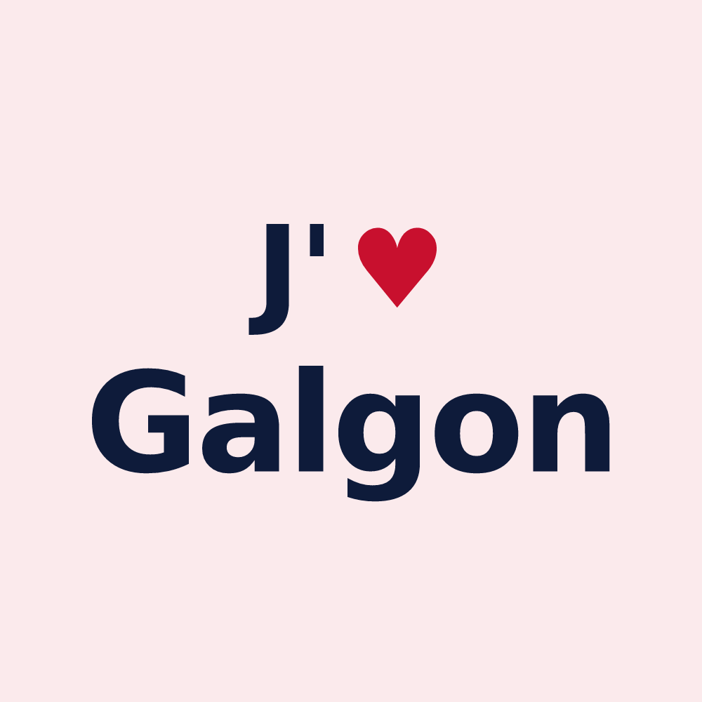 Magnet personnalisé Galgon — design J'aime Galgon