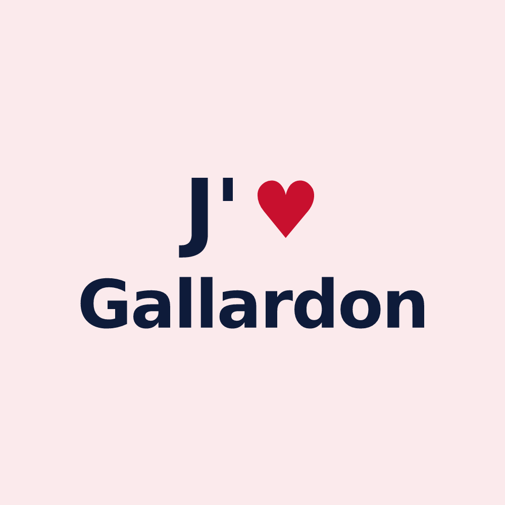 Magnet personnalisé Gallardon — design J'aime Gallardon