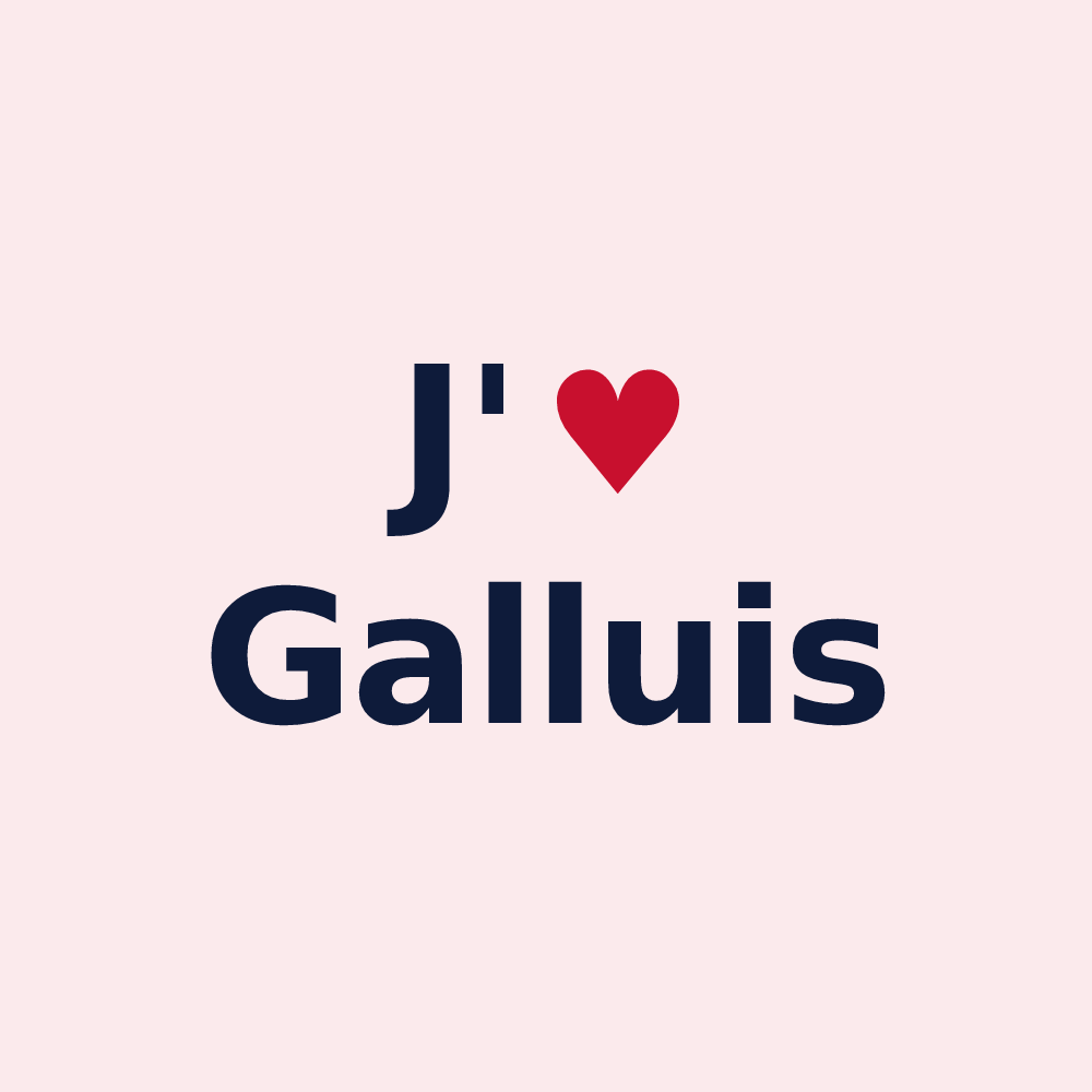 Magnet personnalisé Galluis — design J'aime Galluis