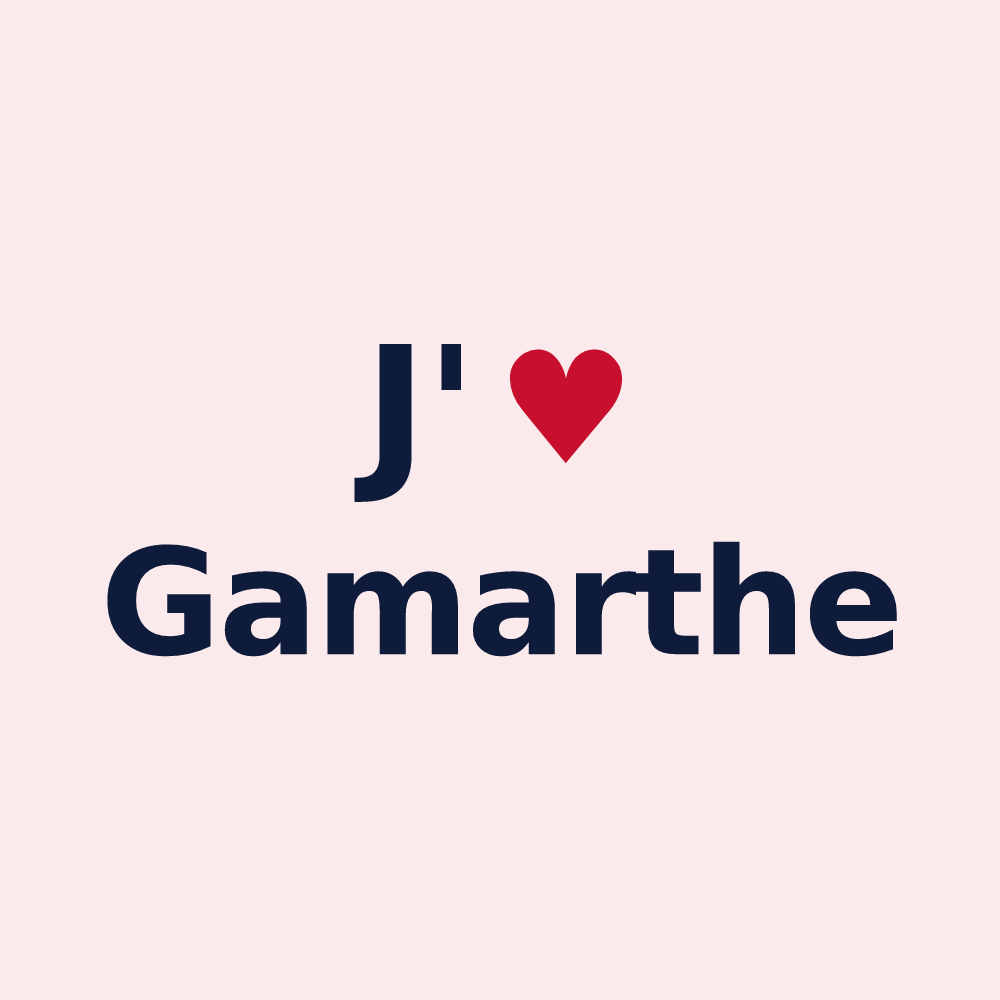 Magnet personnalisé Gamarthe — design J'aime Gamarthe