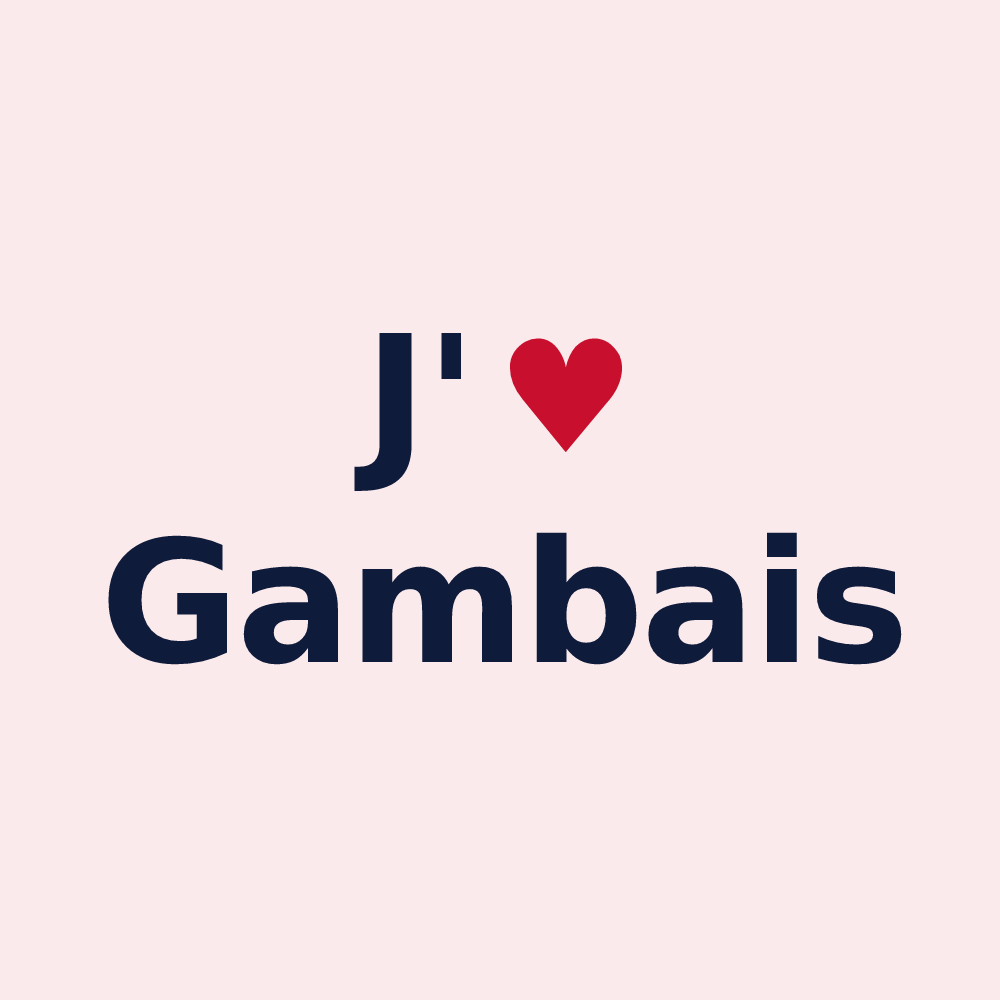 Magnet personnalisé Gambais — design J'aime Gambais