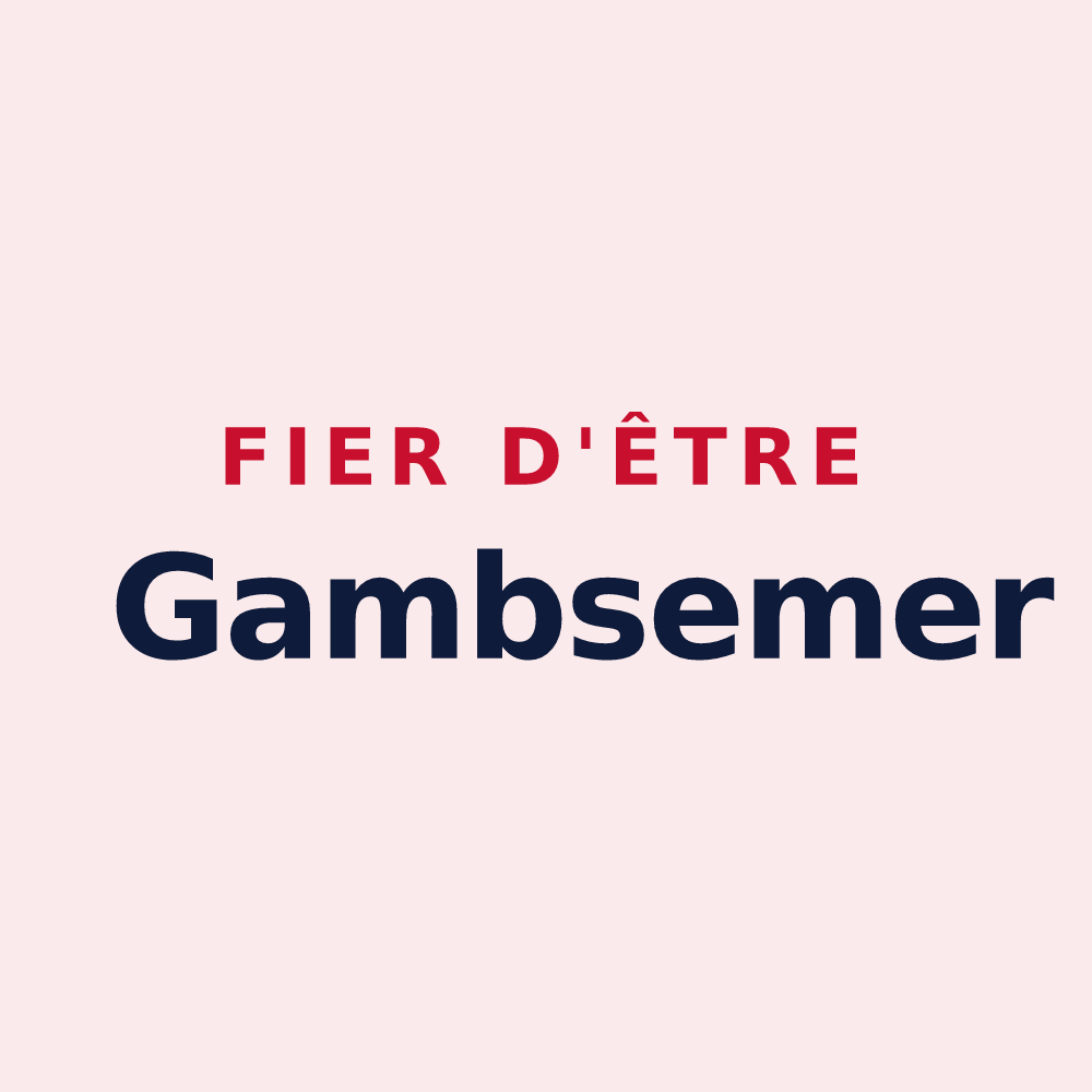 Magnet « Fier d'être Gambsemer » — design pour Gambsheim