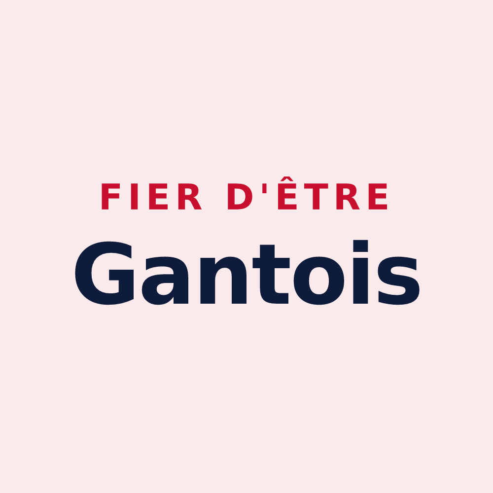 Magnet « Fier d'être Gantois » — design pour Gan