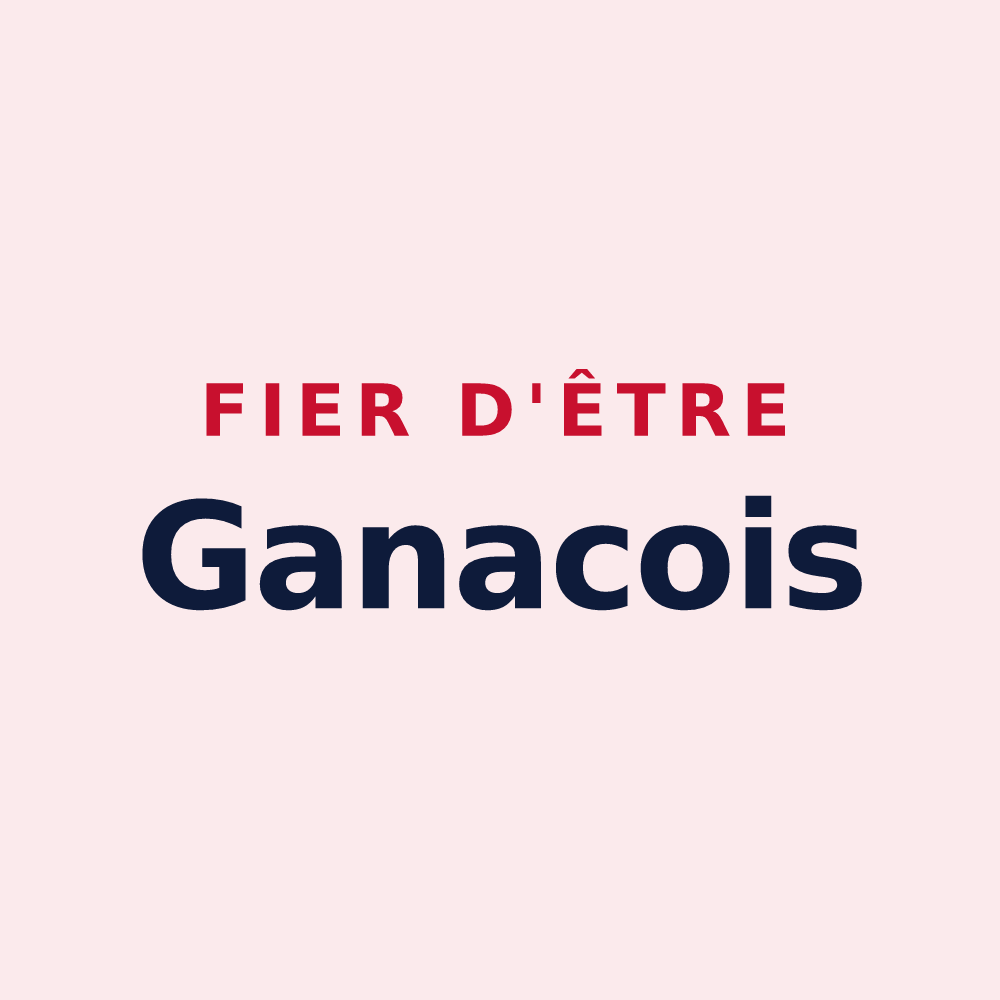 Magnet « Fier d'être Ganacois » — design pour Ganac