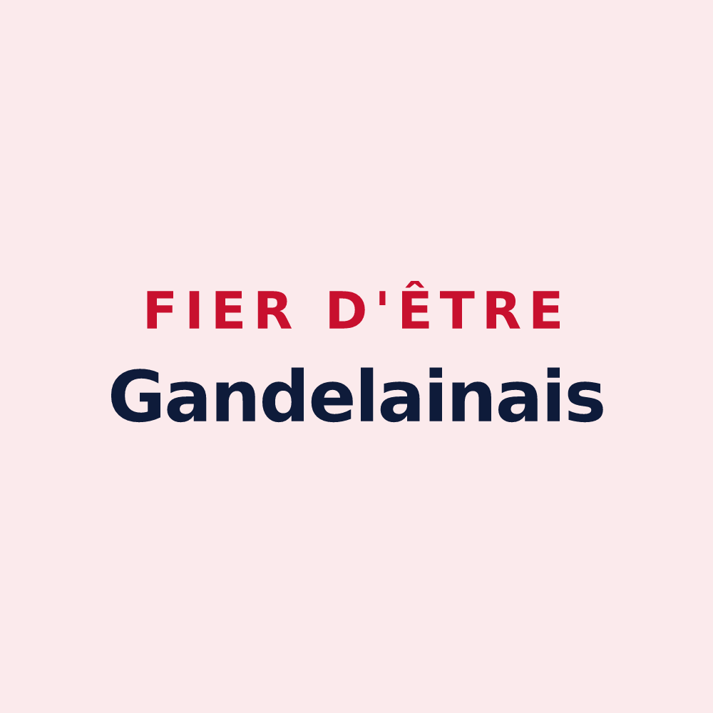 Magnet « Fier d'être Gandelainais » — design pour Gandelain