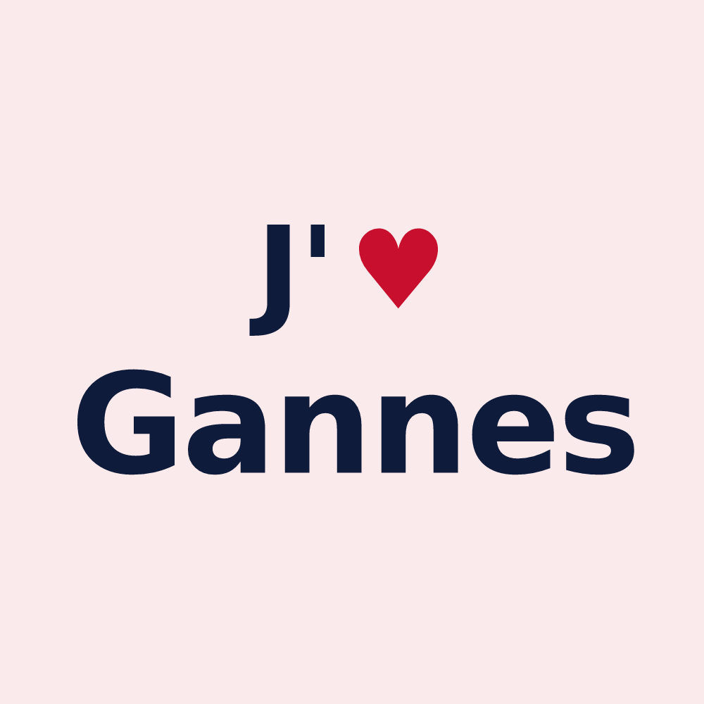 Magnet personnalisé Gannes — design J'aime Gannes