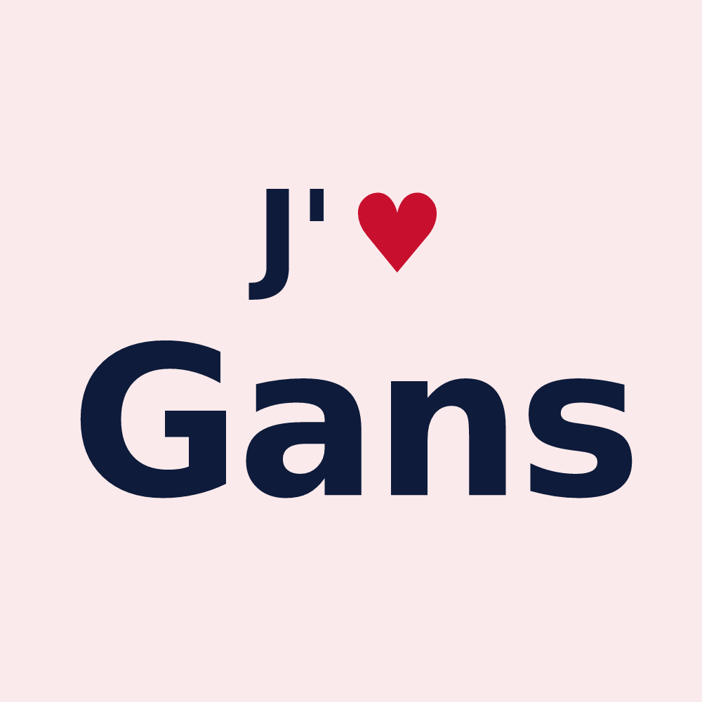 Magnet personnalisé Gans — design J'aime Gans
