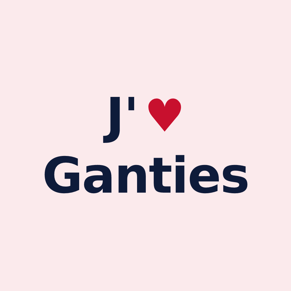 Magnet personnalisé Ganties — design J'aime Ganties