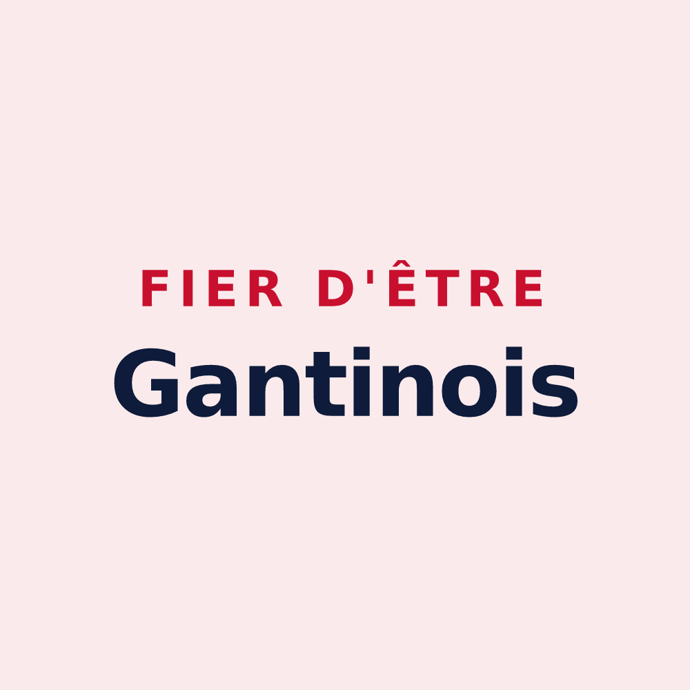 Magnet « Fier d'être Gantinois » — design pour Ganties