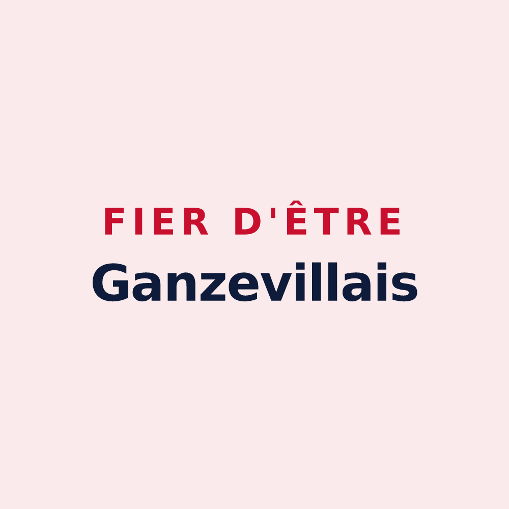 Magnet « Fier d'être Ganzevillais » — design pour Ganzeville