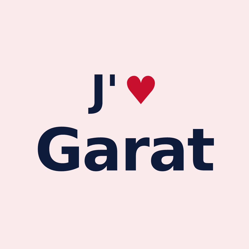 Magnet personnalisé Garat — design J'aime Garat