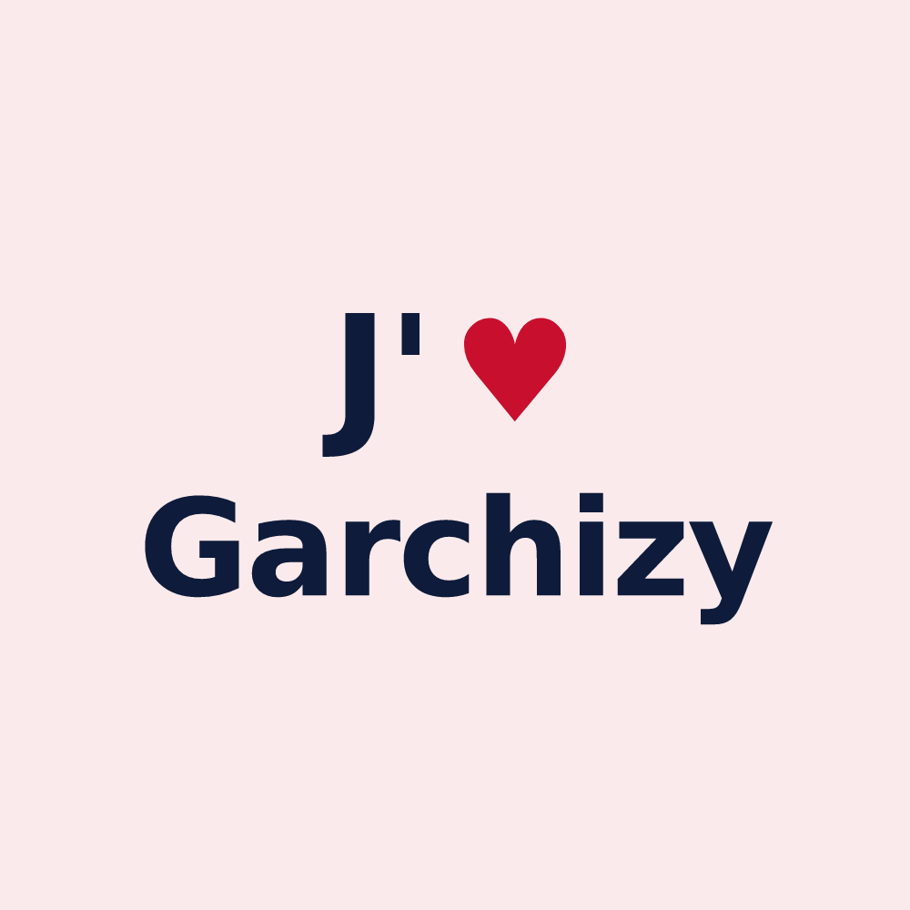 Magnet personnalisé Garchizy — design J'aime Garchizy