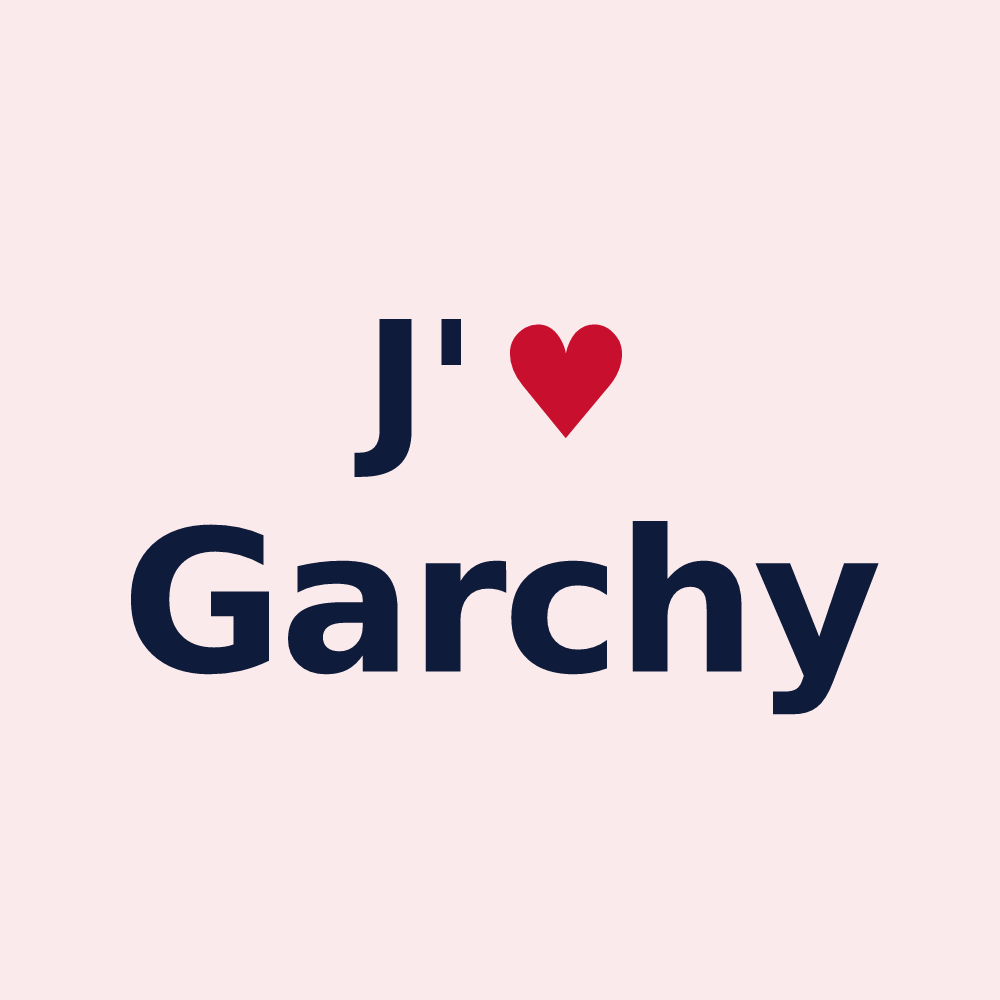 Magnet personnalisé Garchy — design J'aime Garchy