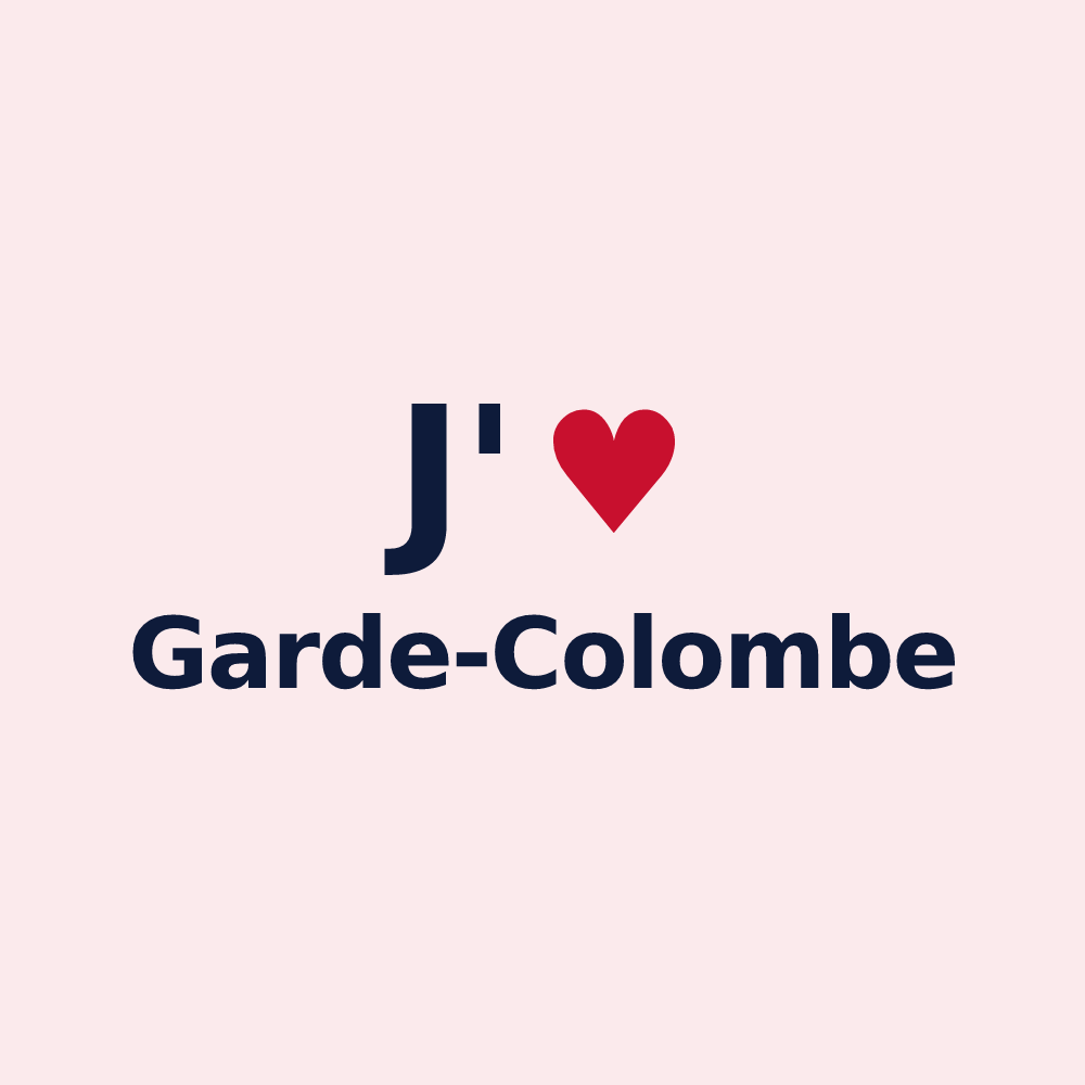 Magnet personnalisé Garde-Colombe — design J'aime Garde-Colombe