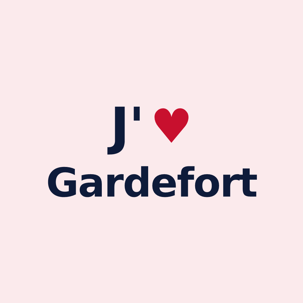 Magnet personnalisé Gardefort — design J'aime Gardefort