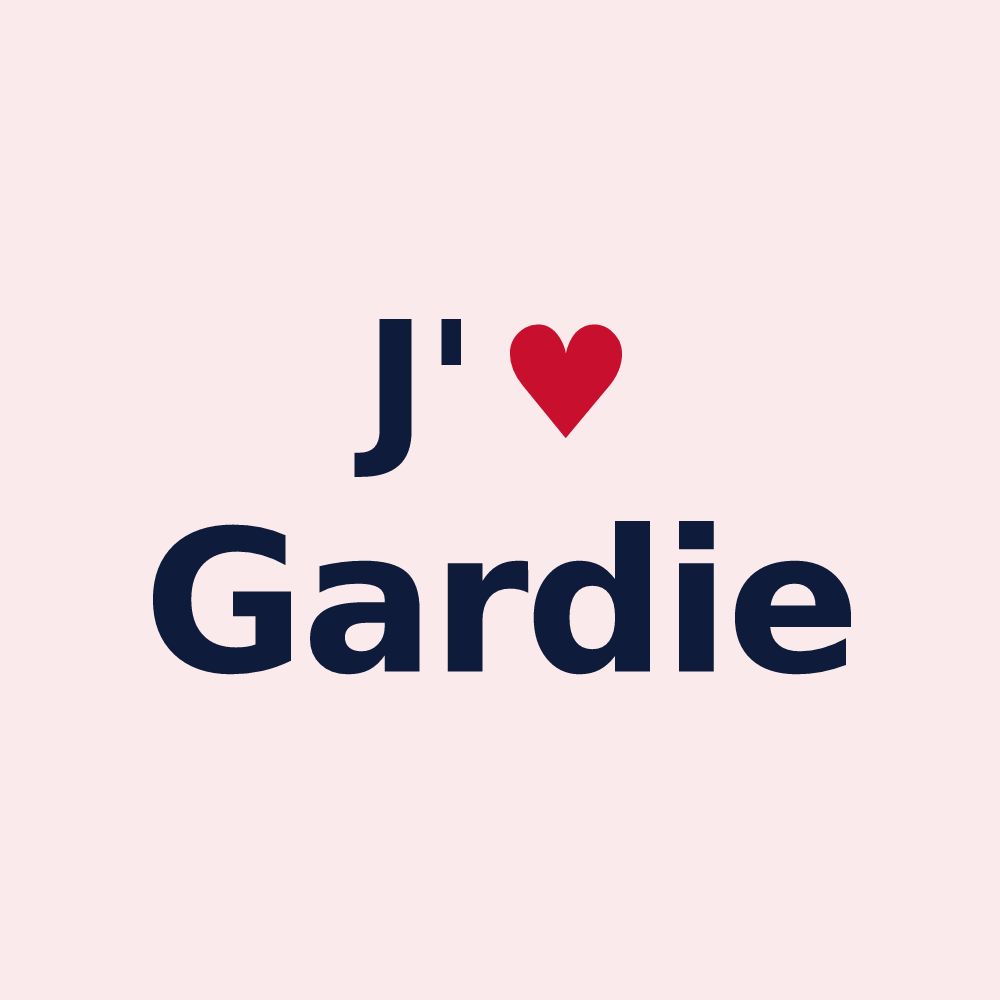 Magnet personnalisé Gardie — design J'aime Gardie