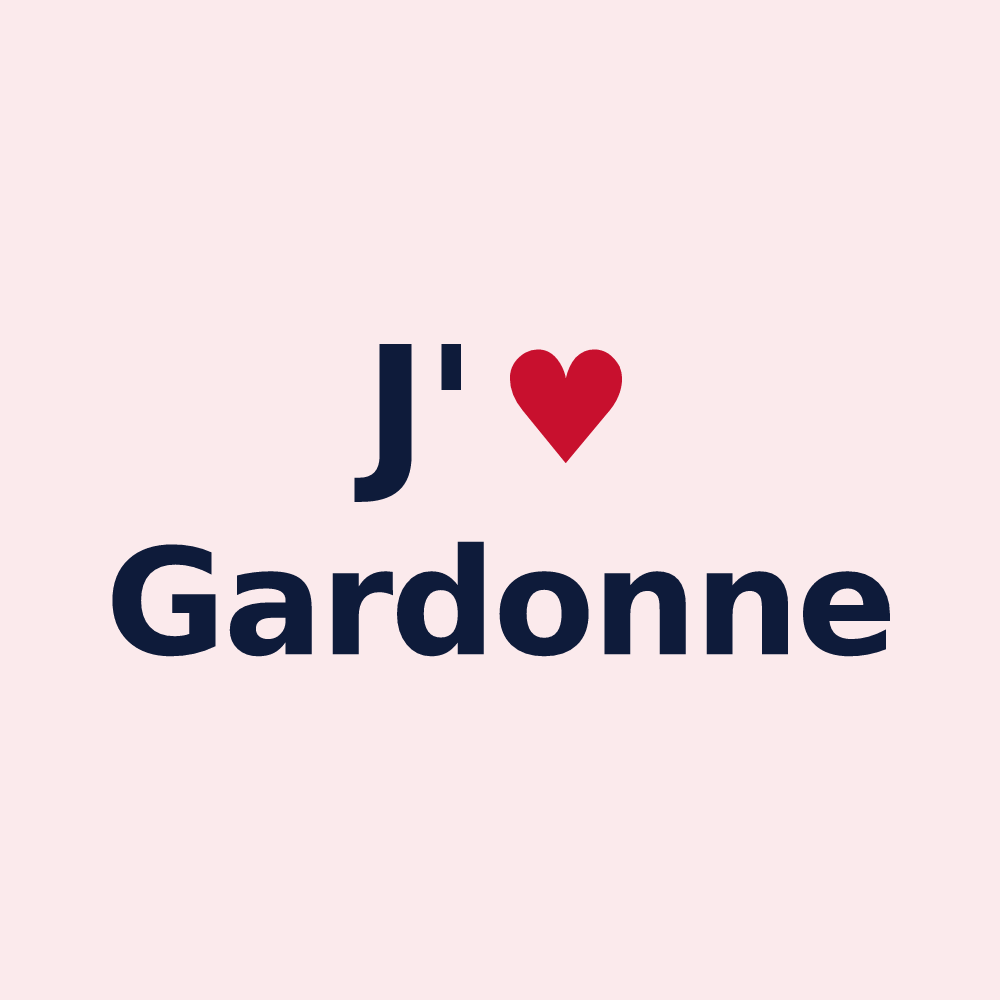 Magnet personnalisé Gardonne — design J'aime Gardonne