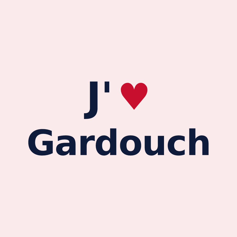 Magnet personnalisé Gardouch — design J'aime Gardouch