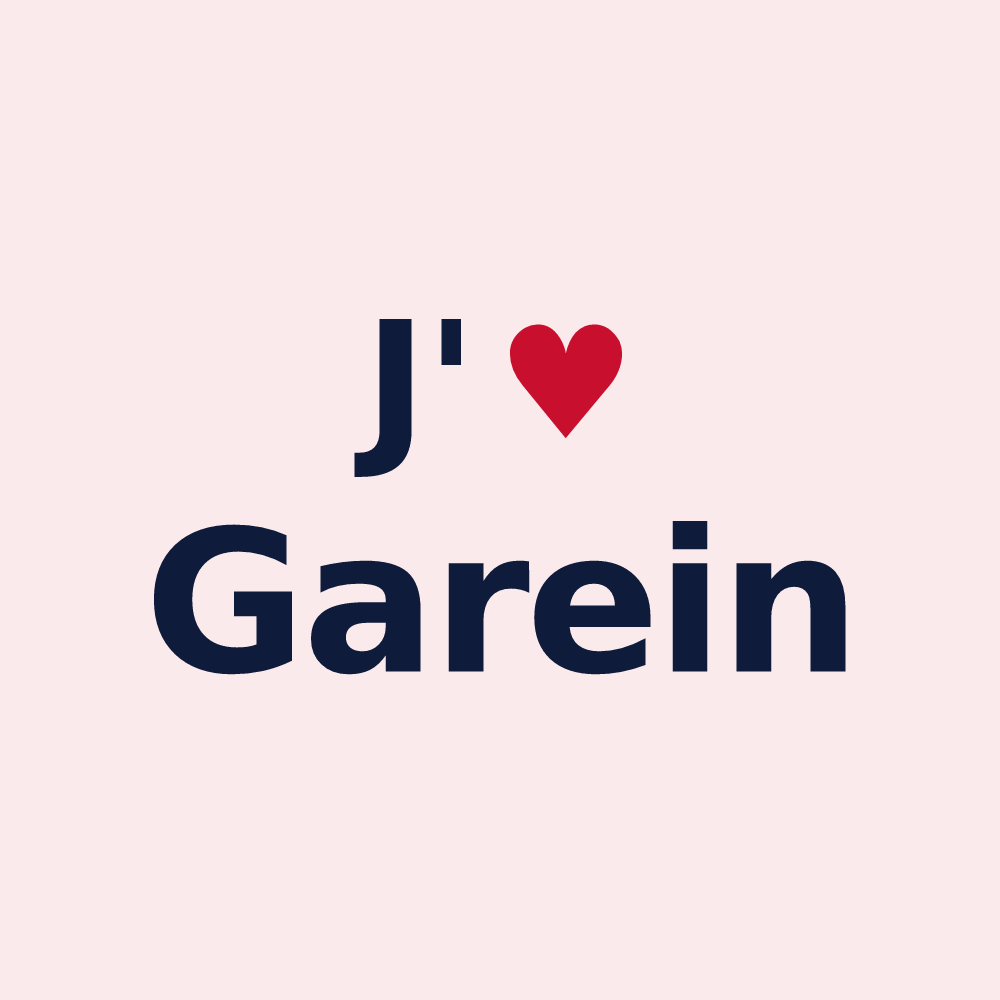 Magnet personnalisé Garein — design J'aime Garein