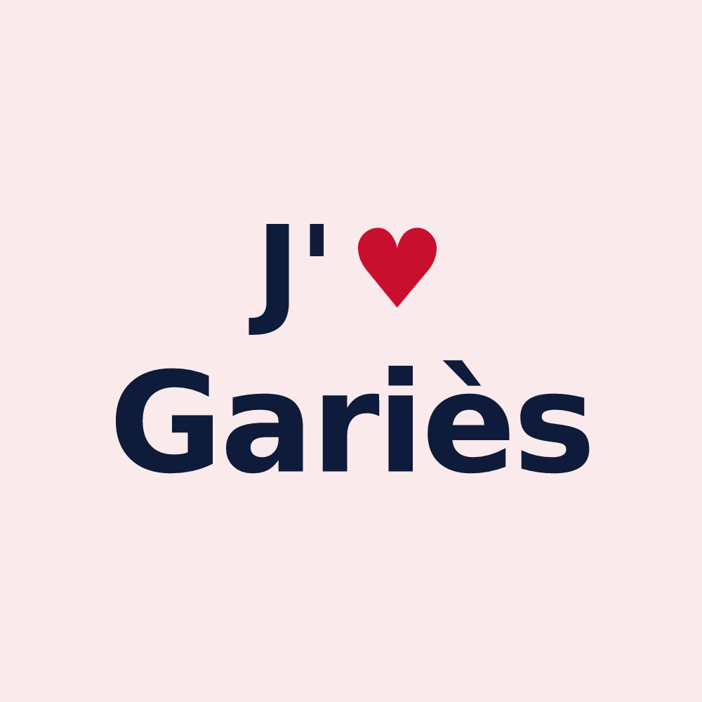 Magnet personnalisé Gariès — design J'aime Gariès