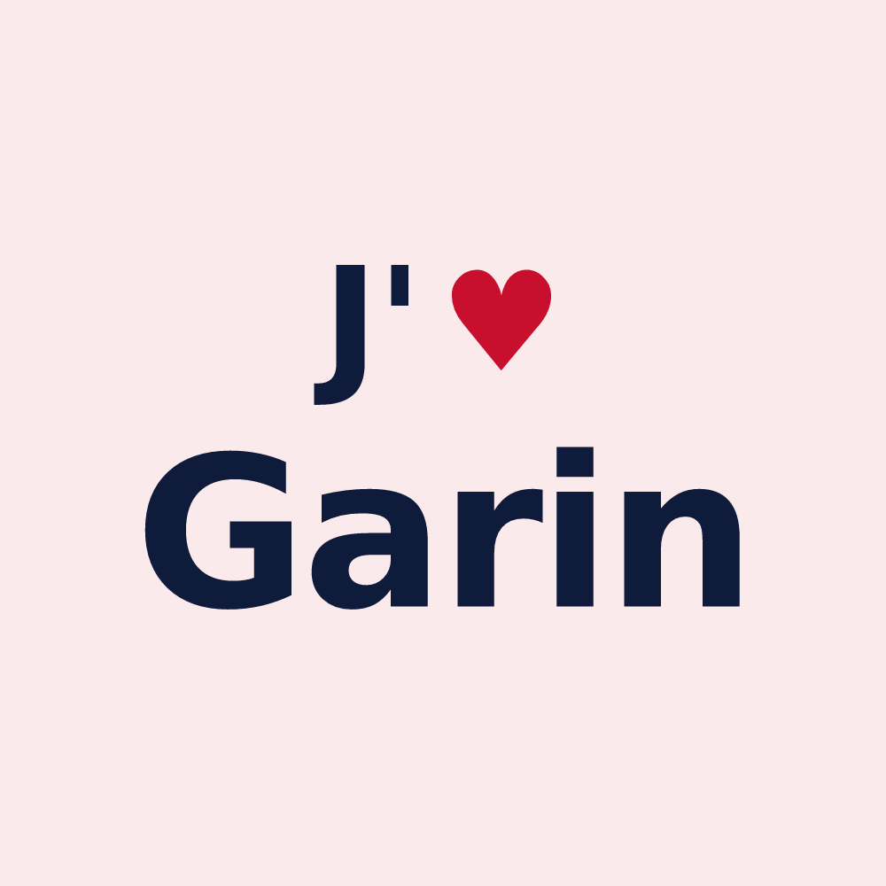 Magnet personnalisé Garin — design J'aime Garin