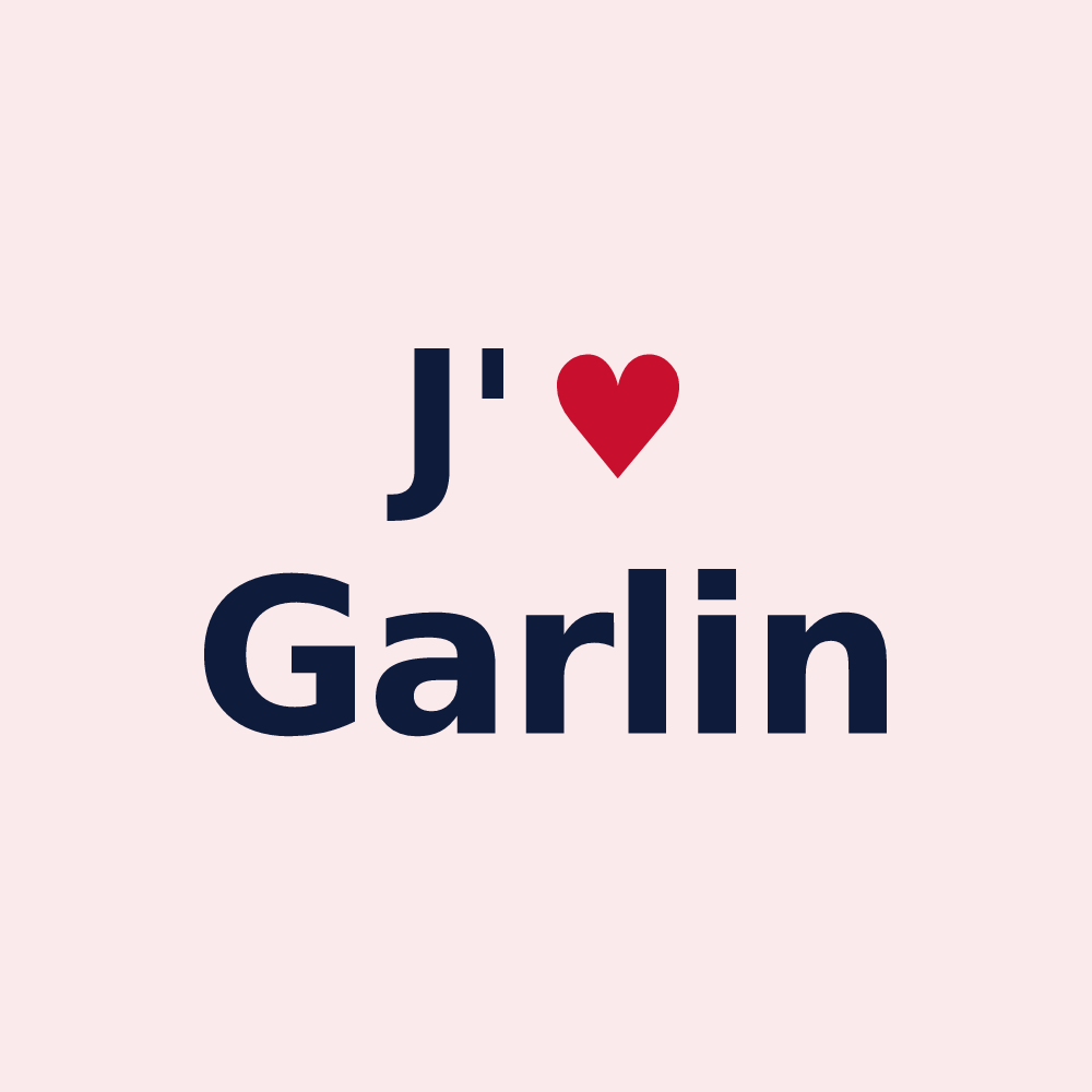 Magnet personnalisé Garlin — design J'aime Garlin