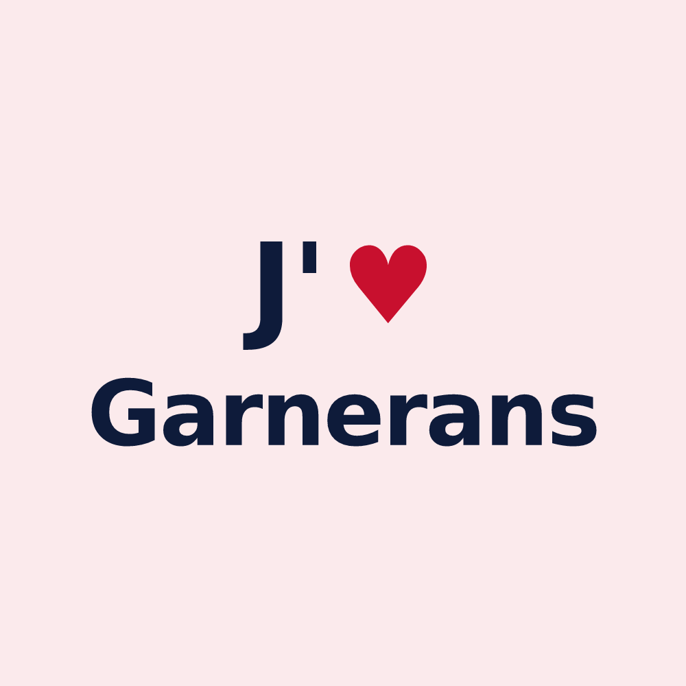 Magnet personnalisé Garnerans — design J'aime Garnerans