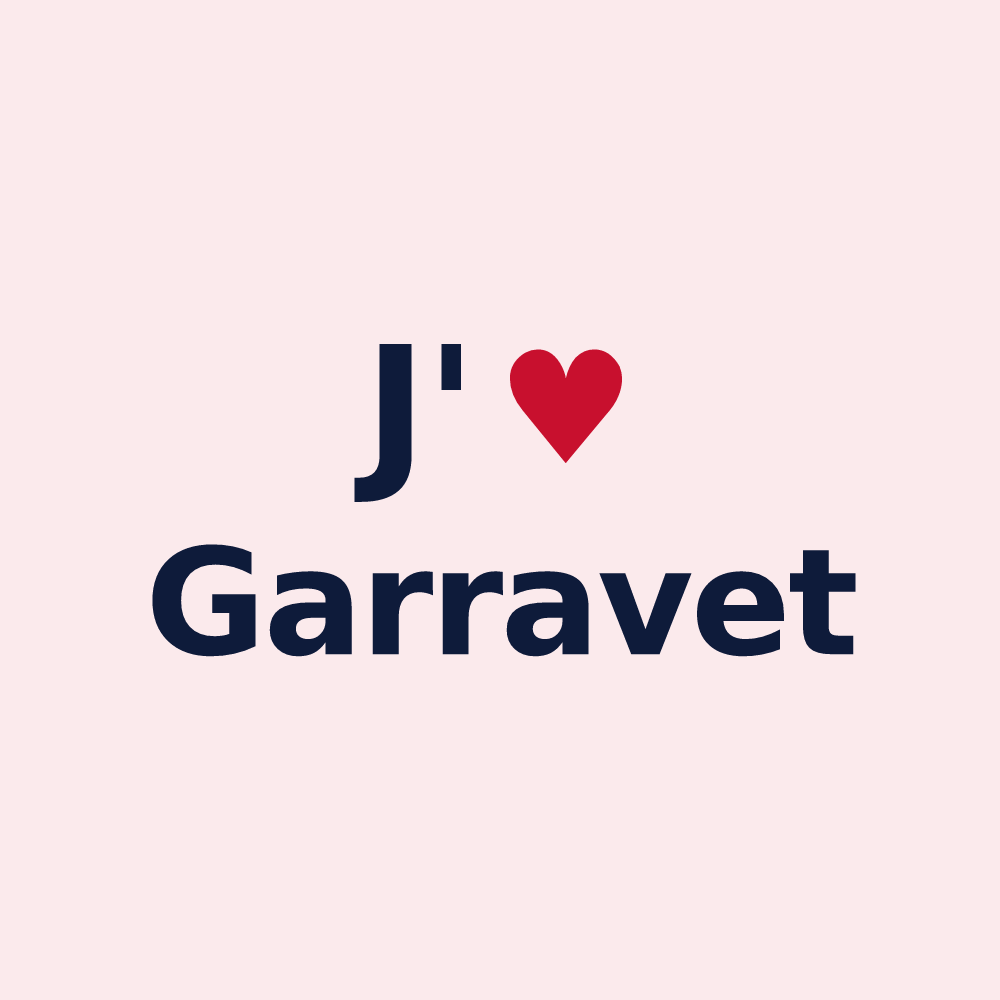 Magnet personnalisé Garravet — design J'aime Garravet