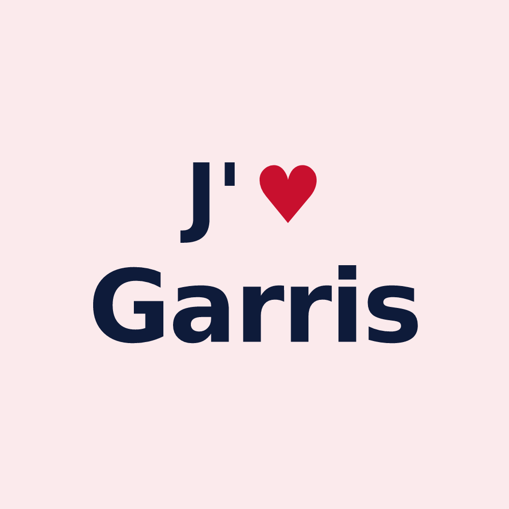 Magnet personnalisé Garris — design J'aime Garris