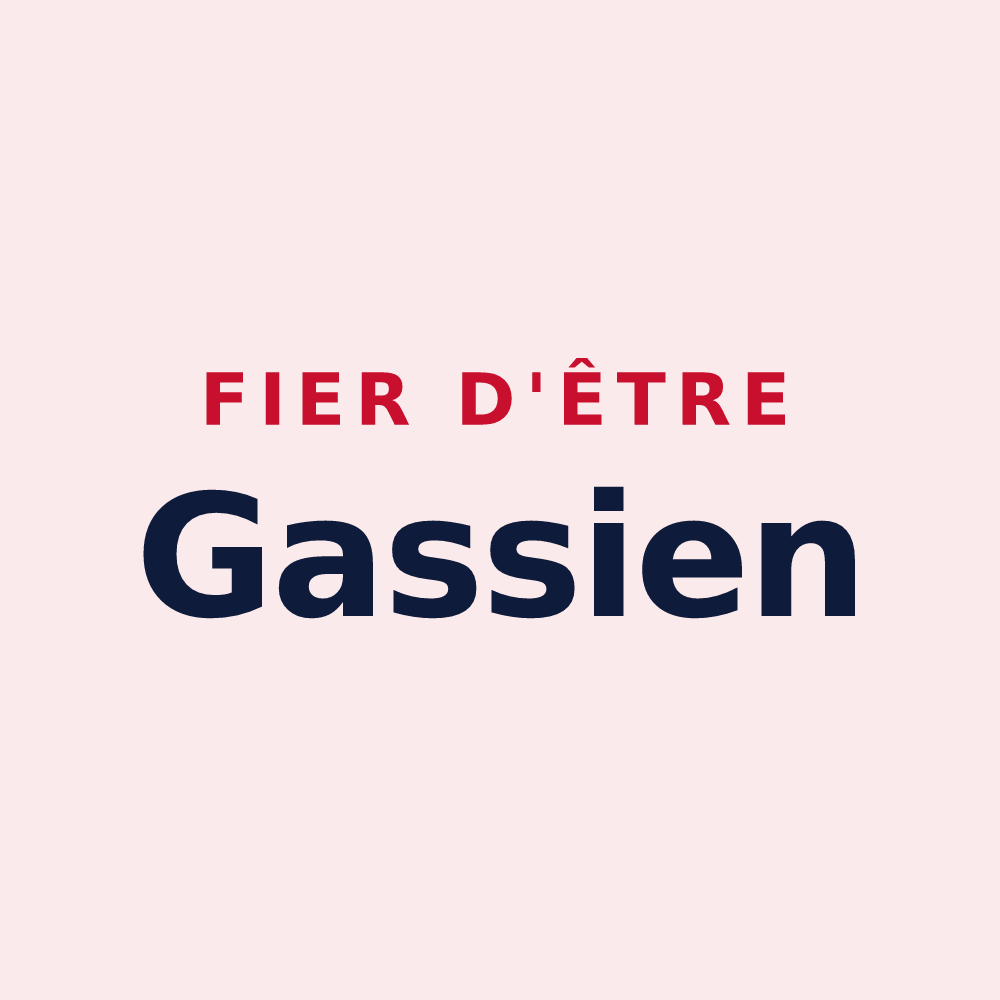 Magnet « Fier d'être Gassien » — design pour Gas
