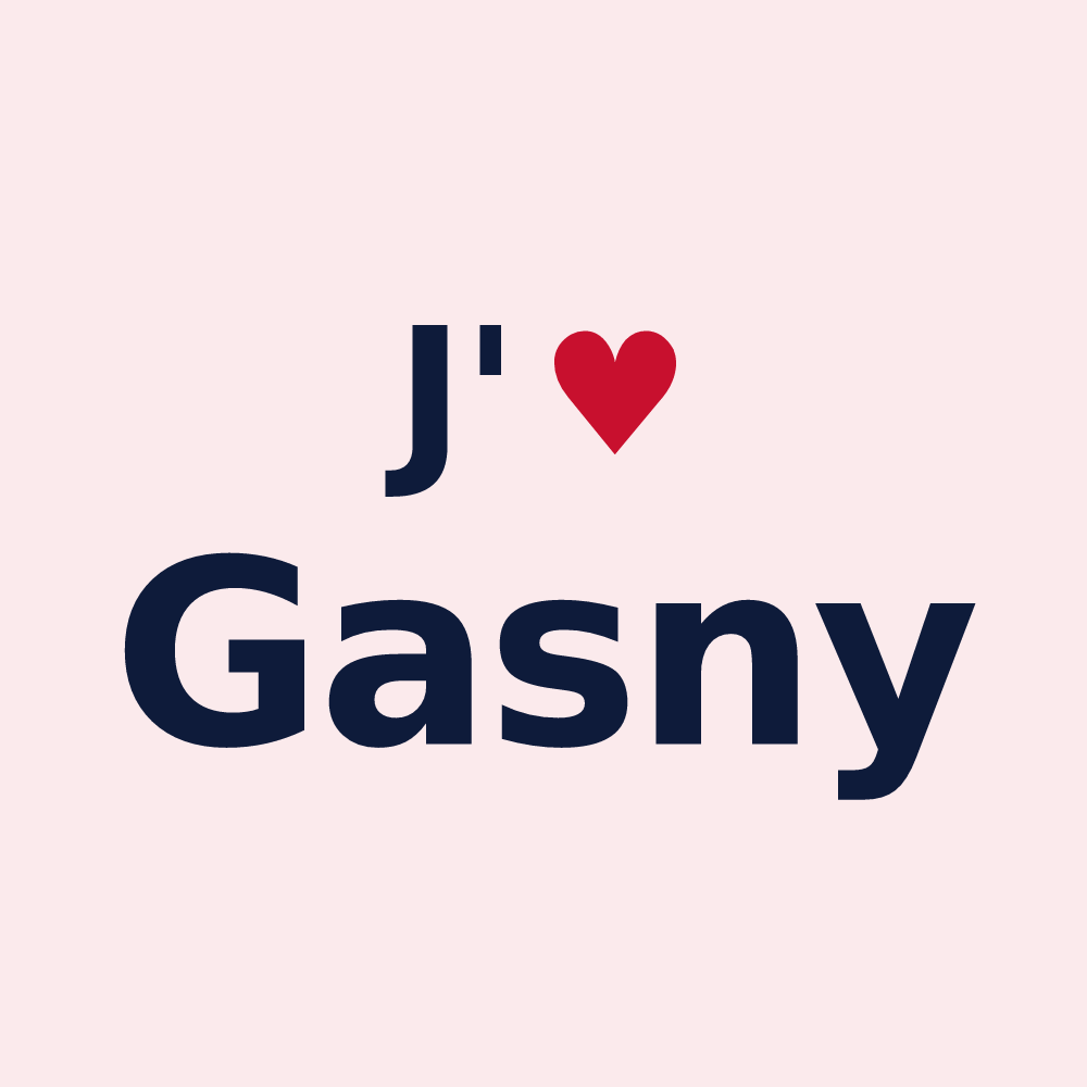 Magnet personnalisé Gasny — design J'aime Gasny