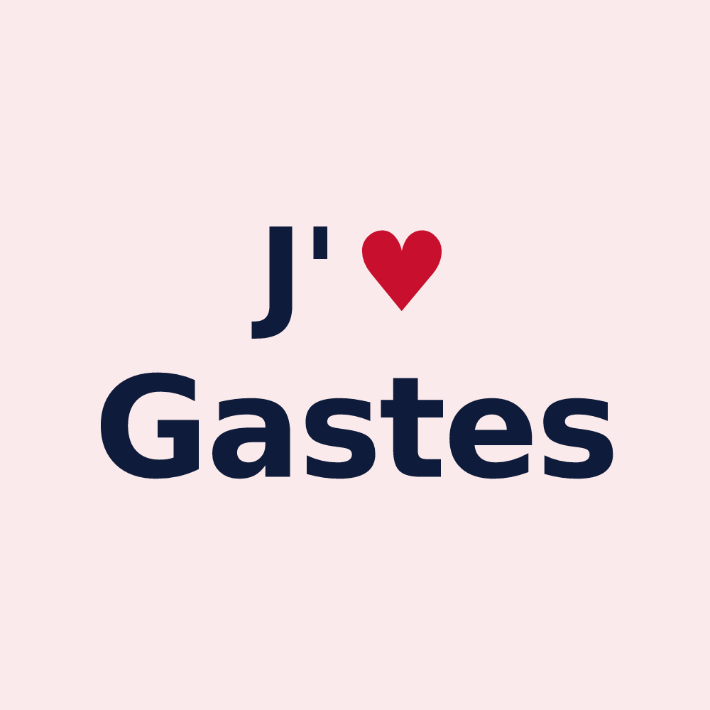 Magnet personnalisé Gastes — design J'aime Gastes