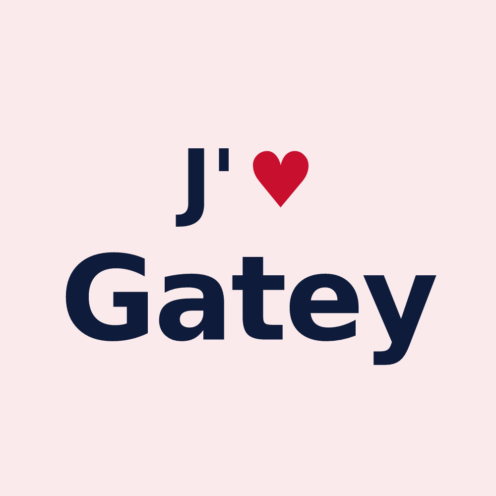 Magnet personnalisé Gatey — design J'aime Gatey