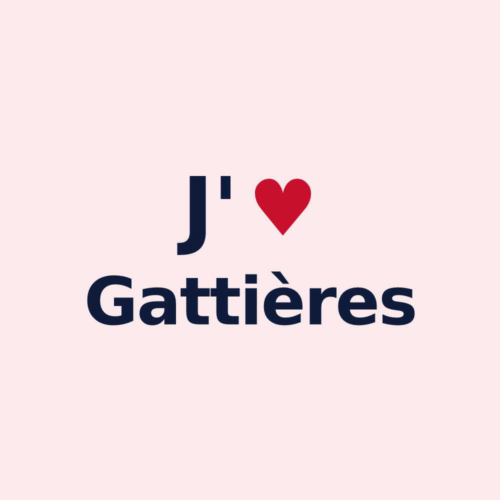 Magnet personnalisé Gattières — design J'aime Gattières