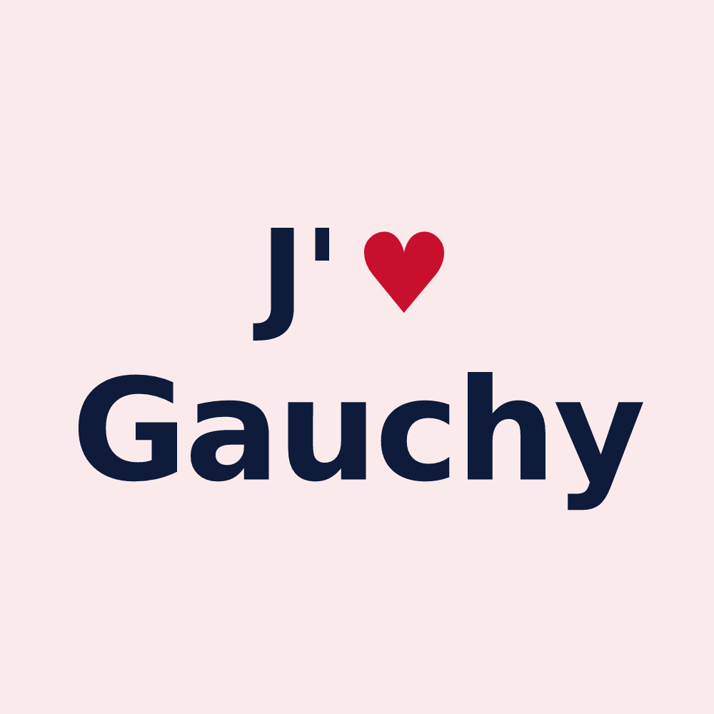 Magnet personnalisé Gauchy — design « J'aime Gauchy » imprimé sur le magnet